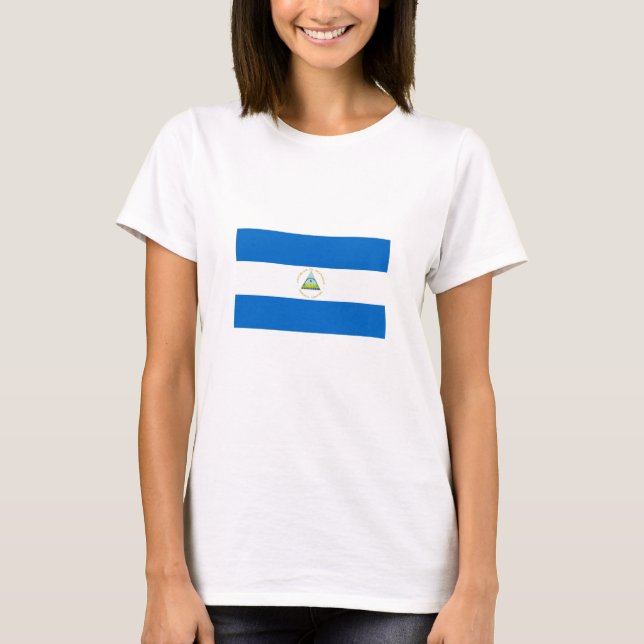Nicaragua-Flagge T-Shirt (Vorderseite)