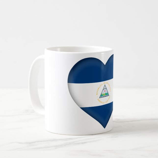 Nicaragua-Flagge Tasse (Vorderseite Links)