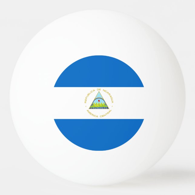 Nicaragua-Flagge Tischtennisball (Vorderseite)