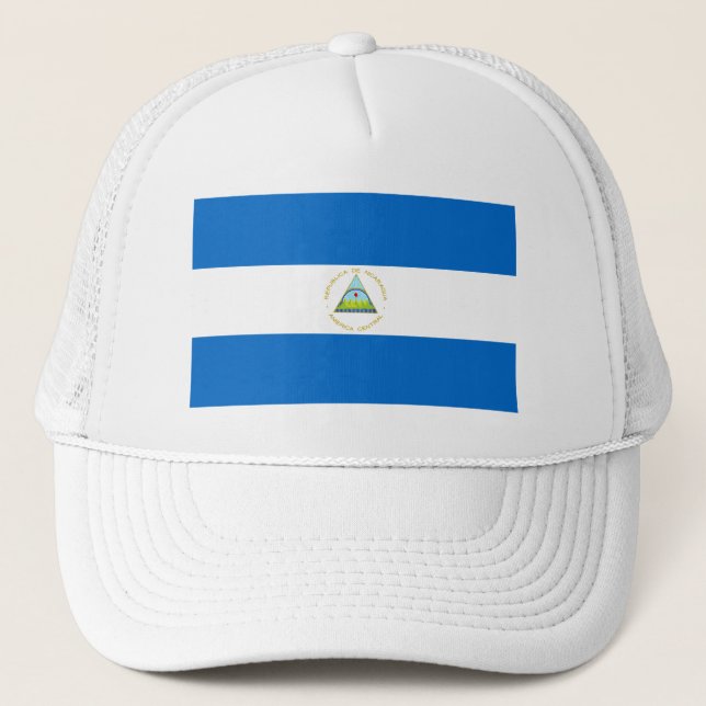 Nicaragua-Flagge Truckerkappe (Vorderseite)