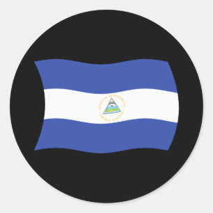 Nicaragua-Flaggen-Aufkleber Runder Aufkleber