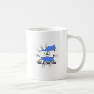 Nicaragua-Flaggen-Karte 2,0 Kaffeetasse