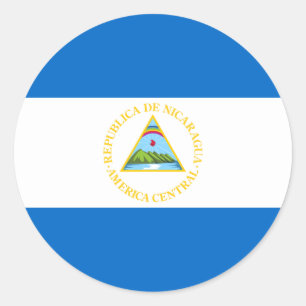 Nicaragua-Flaggenaufkleber Runder Aufkleber