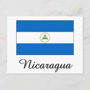 Nicaragua Flaggendesign Postkarte