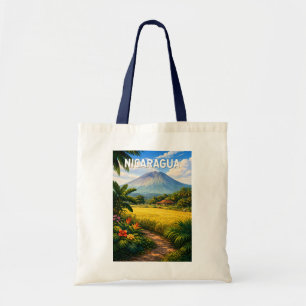 Nicaragua Illustration Reise Kunst Vintage Tragetasche