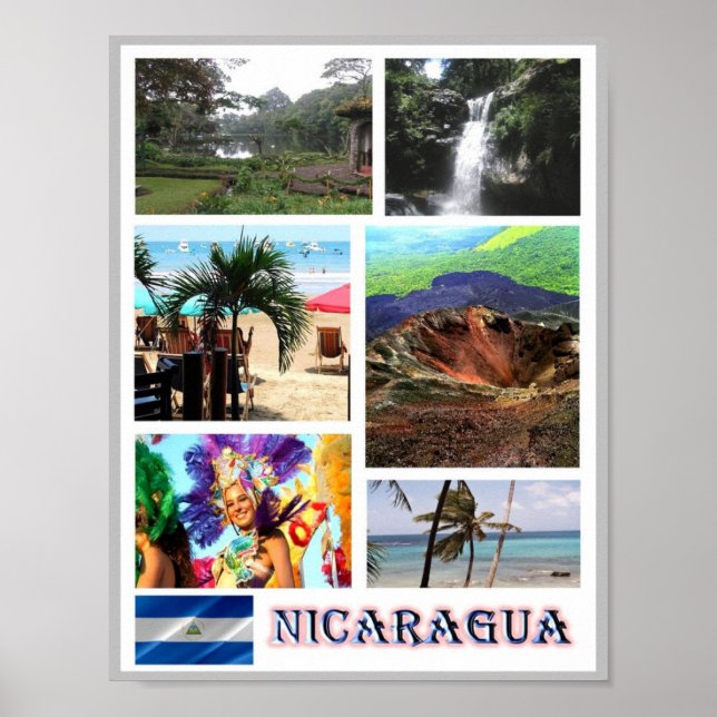 Nicaragua - Mosaik - Poster (Vorne)
