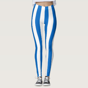 Nicaragua National Flag Colors Vertikal gestreift Leggings