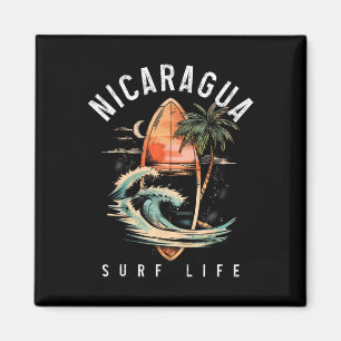 Nicaragua Nica Surfen Vintage Surfen Surfer Magnet