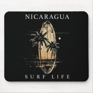 Nicaragua Nica Surfen Vintage Surfer Mousepad