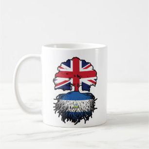Nicaragua Nicaragua Britische Flagge für Tree Root Kaffeetasse