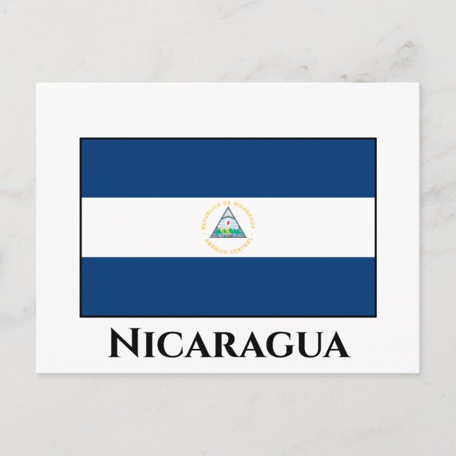 Nicaragua (Nicaraguanische Flagge) Postkarte (Vorderseite)