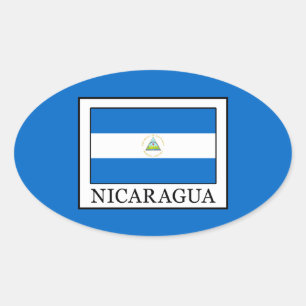 Nicaragua Ovaler Aufkleber