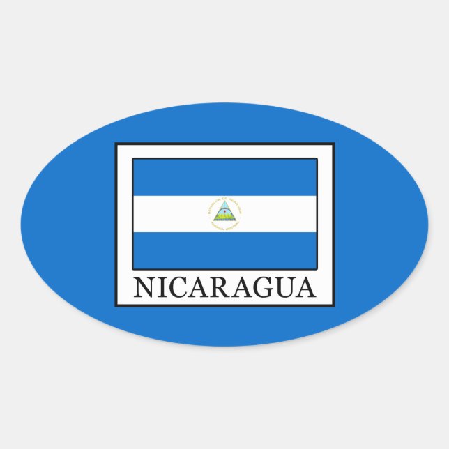 Nicaragua Ovaler Aufkleber (Vorderseite)