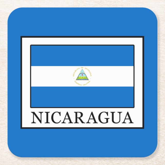 Nicaragua Rechteckiger Pappuntersetzer (Vorderseite)