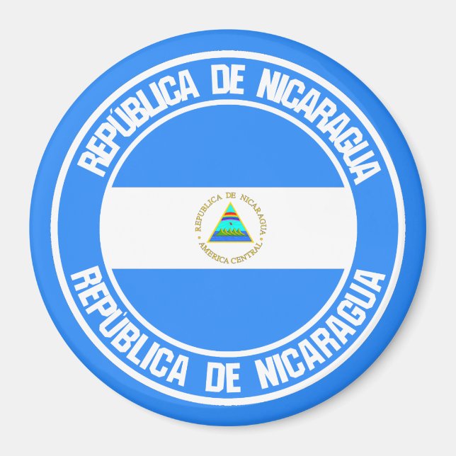 Nicaragua-RundEmblem Magnet (Vorne)