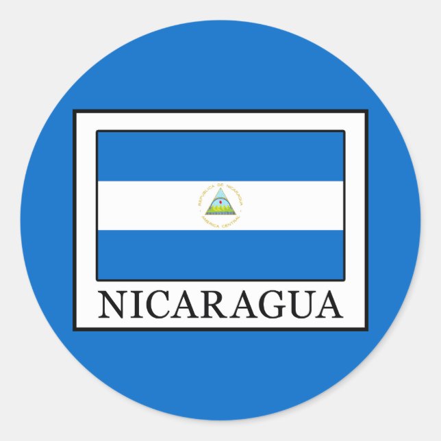 Nicaragua Runder Aufkleber (Vorderseite)