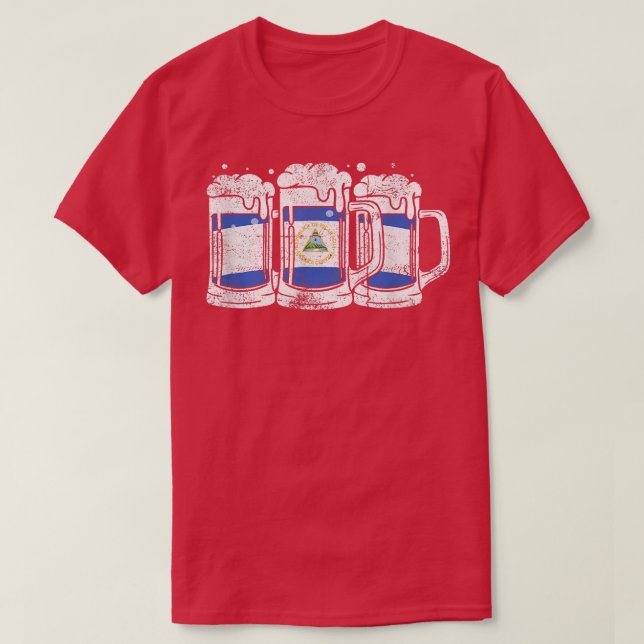 Nicaragua und die Freude, etwas Bier zu haben  T-Shirt (Design vorne)