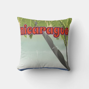 Nicaragua Vintage Reiseplakat. Kissen