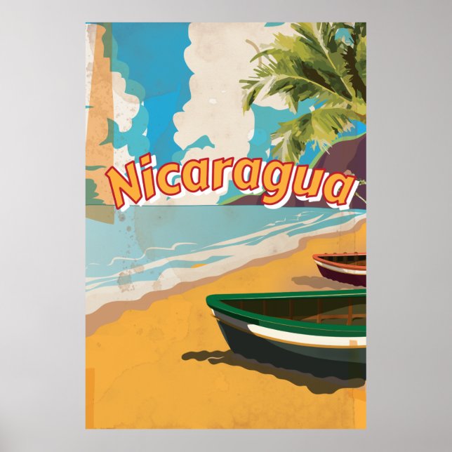Nicaragua Vintager Urlaub Poster (Vorne)