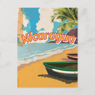 Nicaragua Vintager Urlaub Poster Postkarte