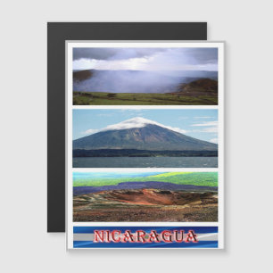 Nicaragua - Volcán - Mosaik - Magnetkarte