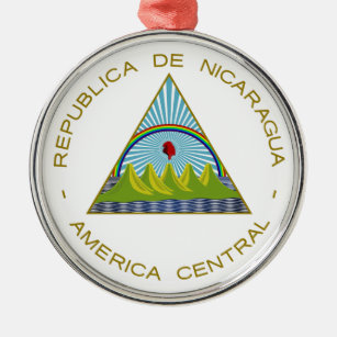 Nicaragua-Wappen Ornament Aus Metall