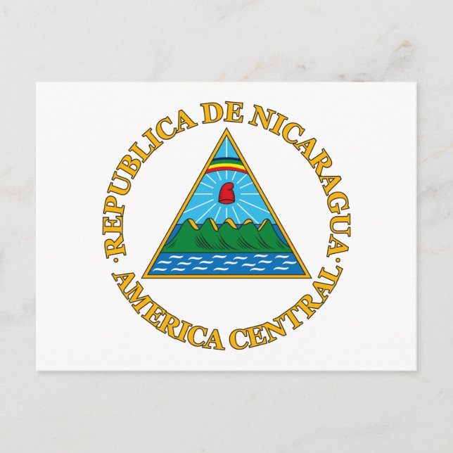 Nicaragua-Wappen Postkarte (Vorderseite)