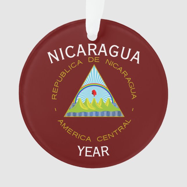 Nicaragua Weihnachten Akrylverzierung Ornament (Vorderseite)