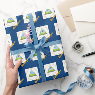Nicaragua Wrapping Paper, nicaraguanische FlaggenP Geschenkpapier