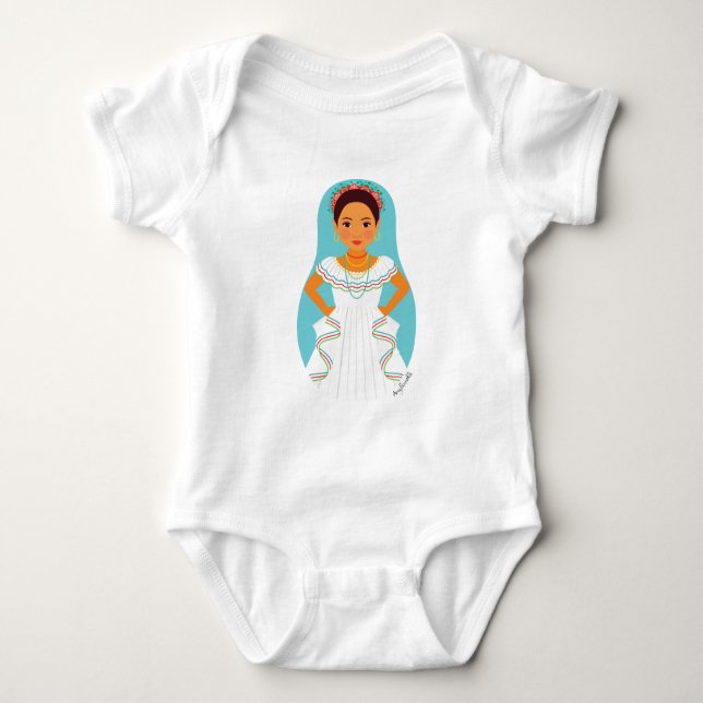 Nicaraguan Matryoshka Baby Bodysuit Baby Strampler (Vorderseite)