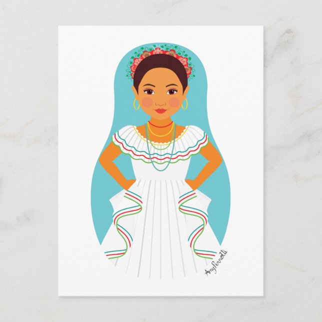 Nicaraguan Matryoshka Postcard Postkarte (Vorderseite)