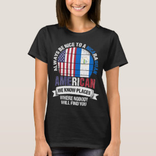 Nicaraguaner Amerikaner kennen Orte Nicaragua Flag T-Shirt