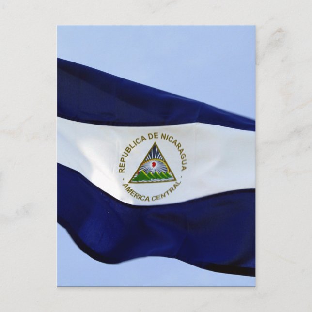 nicaraguanische Flagge Postkarte (Vorderseite)