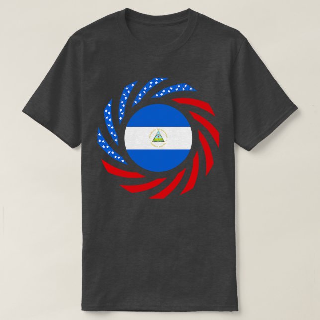 Nicaraguanische Flagge T-Shirt (Design vorne)