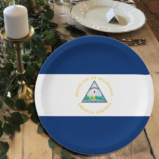 Nicaraguanische Flaggenstaaten, Teller, Party, Spo Pappteller (Von Creator hochgeladen)