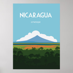 Nicargua Vintage Reiseplakat Poster