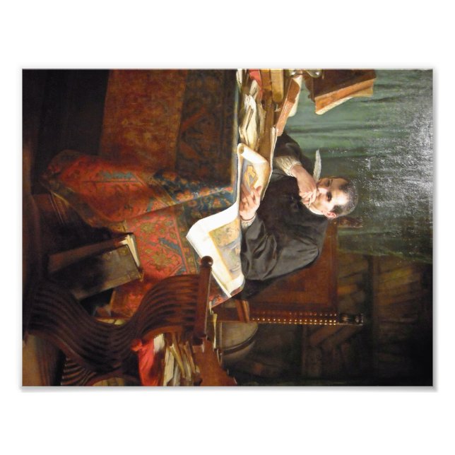 Niccolò Machiavelli in seiner Studie von Stephano  Fotodruck (Vorne)