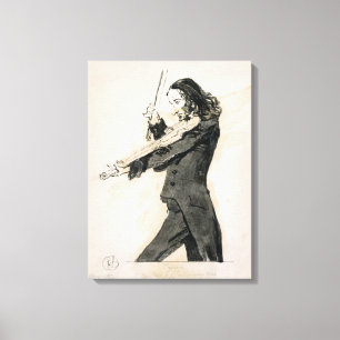Niccolo Paganini (1782-1840) die Violine, 1 Leinwanddruck
