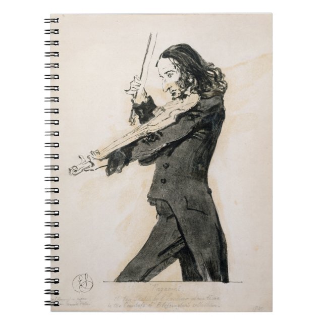 Niccolo Paganini (1782-1840) die Violine, 1 Notizblock (Vorderseite)