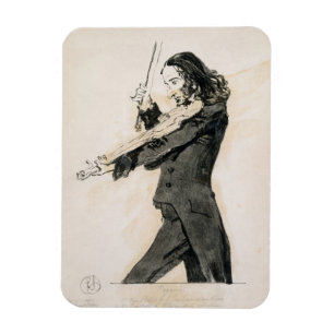 Niccolo Paganini (1782-1840) Playing the Violine, Magnet