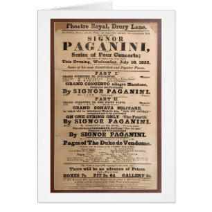 Niccolò Paganini Konzertposter Drury Lane London