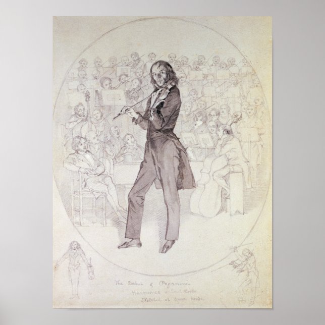 Niccolo Paganini, Violinist Poster (Vorne)
