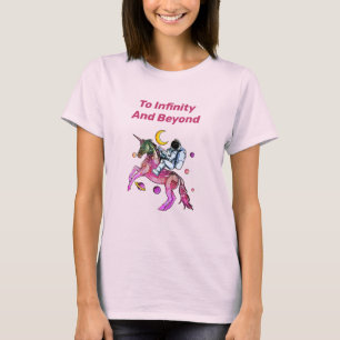 Nice Astronaut Ride Space Unicorn Pferd T-Shirt