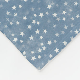 Nice Baby Blue Night Star Blanket Fleecedecke