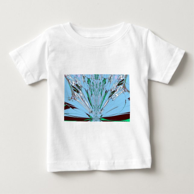 Nice Beautiful Aqua Phantastisches Blumenmuseum Baby T-shirt (Vorderseite)