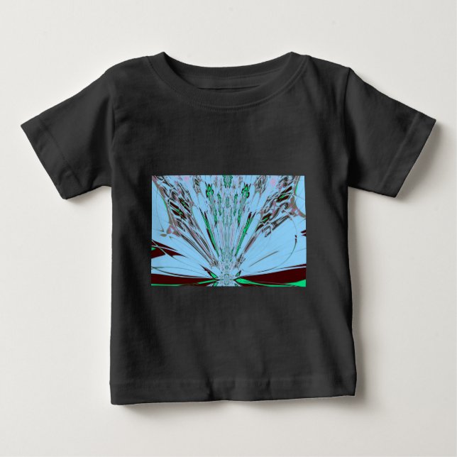 Nice Beautiful Aqua Phantastisches Blumenmuseum Baby T-shirt (Vorderseite)