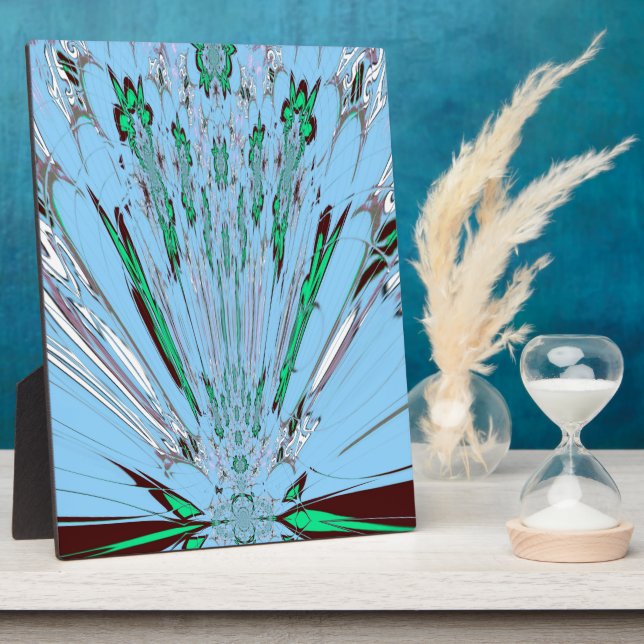 Nice Beautiful Aqua Phantastisches Blumenmuseum Fotoplatte (Seite)