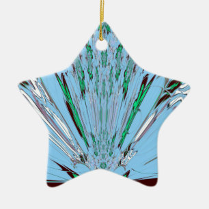 Nice Beautiful Aqua Phantastisches Blumenmuseum Keramik Ornament