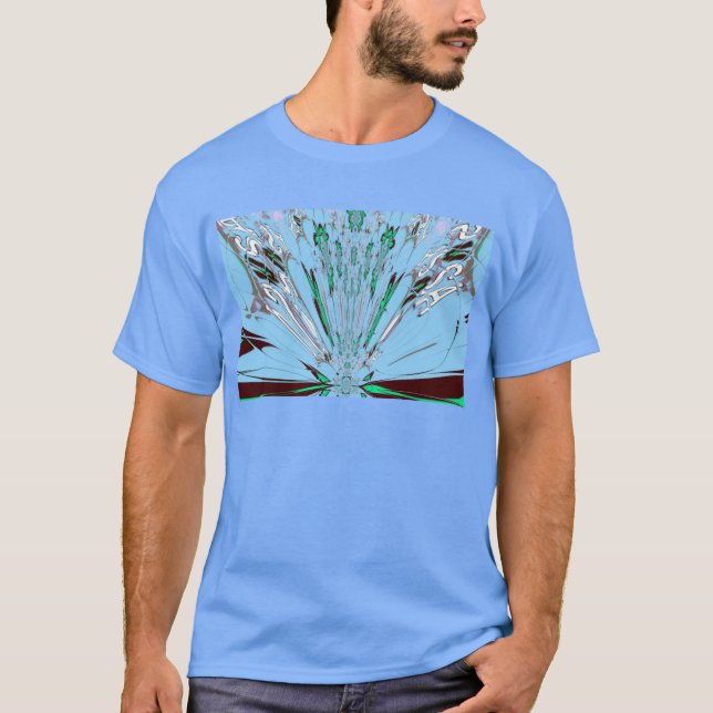 Nice Beautiful Aqua Phantastisches Blumenmuseum T-Shirt (Vorderseite)