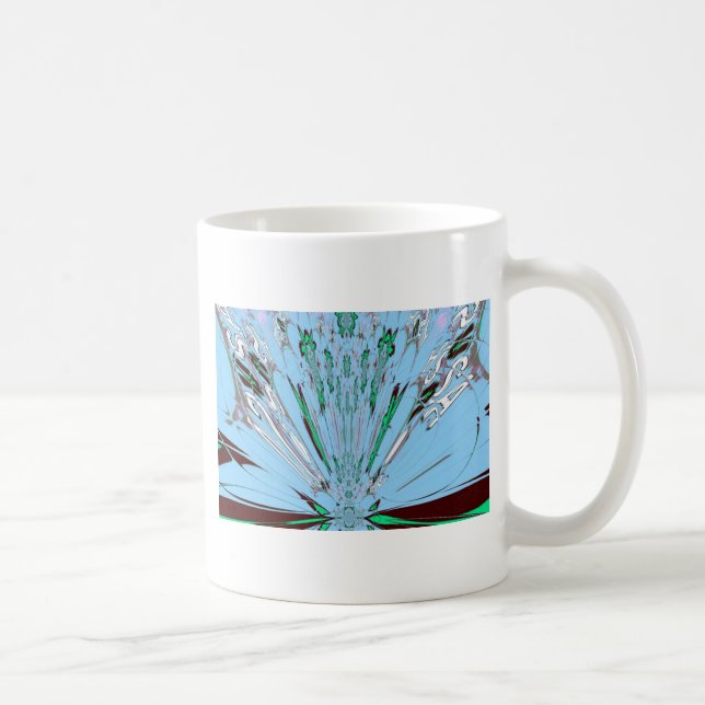 Nice Beautiful Aqua Phantastisches Blumenmuseum Tasse (Rechts)